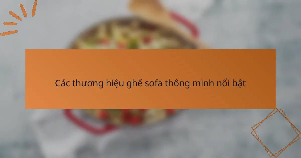 Các thương hiệu ghế sofa thông minh nổi bật